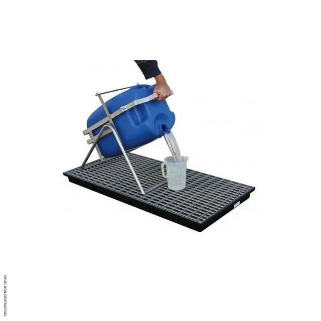 Chevalet inox CEMO pour bidon 60L avec poignée ergonomique