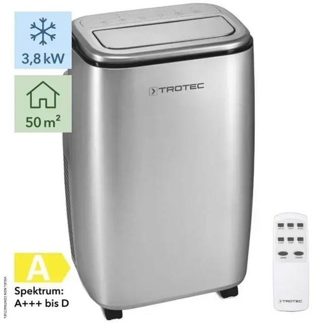 Climatiseur mobile TROTEC PAC 3810 S 3,8kW gris argent 50m²