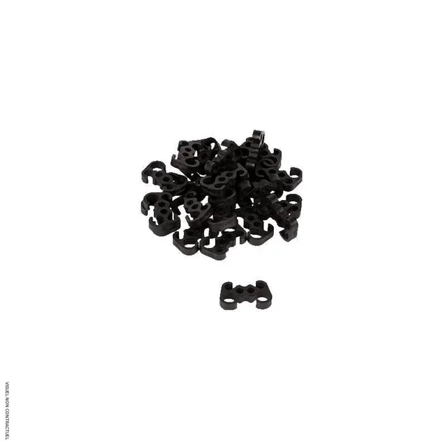 25pcs Heatcom Pipe Clips Downpipe Fasteners - 8mm Cable Clips Pipe Fixing Clamps