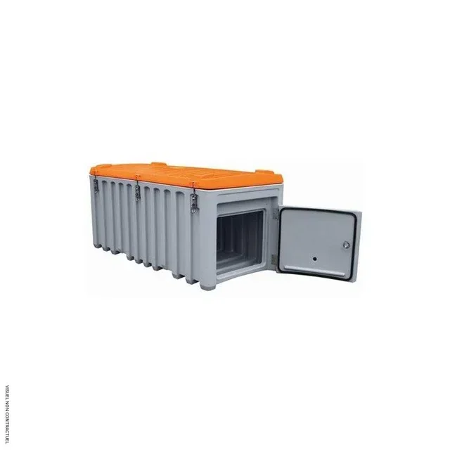 Coffre chantier 750L CEMBOX trappe latérale CEMO stockage vrac
