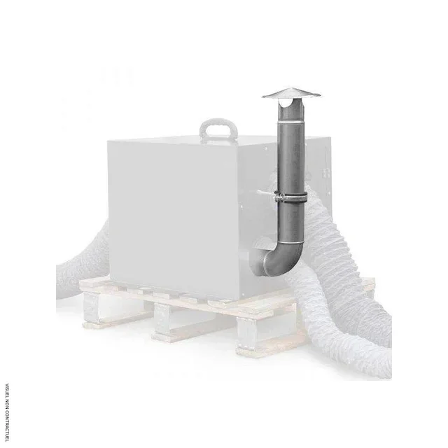 Conduit d'évacuation Drybox TROTEC avec protection anti-pluie