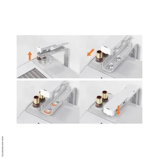 Soporte de consola con escuadras para cortina de aire WING 100cm blanco VTS