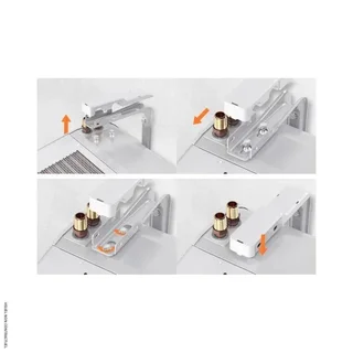 Console fixation équerres rideau WING 150/200cm VTS blanc