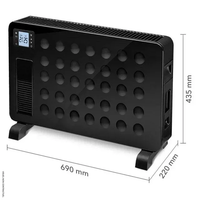 Convector Eléctrico 2300W Negro TCH 2311 E Trotec con Termostato y Mando a Distancia