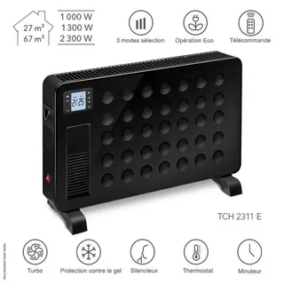 Convetor Elétrico 2300W Preto TCH 2311 E Trotec com Termostato e Controlo Remoto
