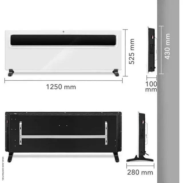 Electric Convector Heater 2500W Trotec TCH 2510 E IP24 Programmable Wall or Floor Standing