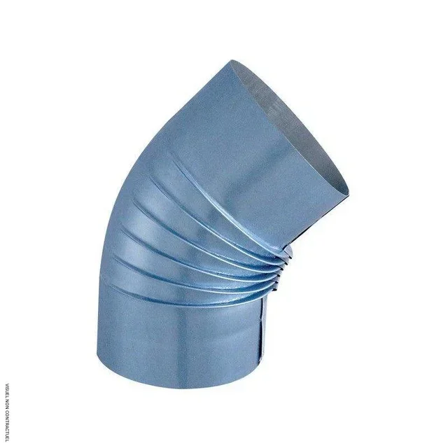 Coude 45° aluminium Ø153mm pour aérotherme fioul AIRGAMMA H/C50-70F