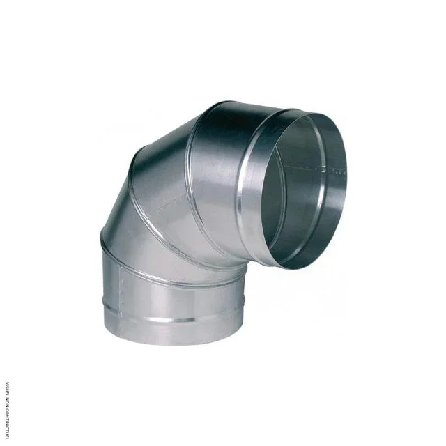 Coude 90° acier zingué Ø200mm Sovelor-Dantherm