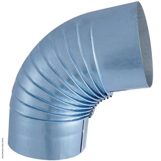 Coude 90° aluminié Ø153mm pour aérotherme fioul AIRGAMMA H/C50-70F