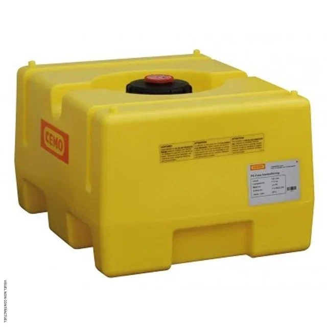 Rectangular tank 125L water PEMD CEMO - Rotomolded polyethylene storage 80x60x45 cm
