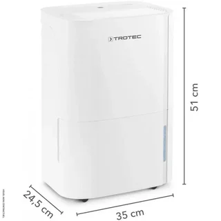 Déshumidificateur mobile Trotec TTK 66 E 24L/jour - 50m² - Blanc