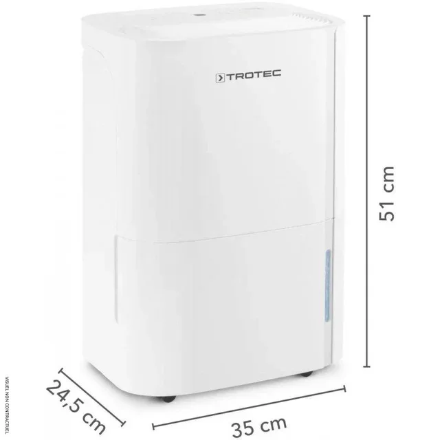 Déshumidificateur mobile Trotec TTK 66 E 24L/jour - 50m² - Blanc