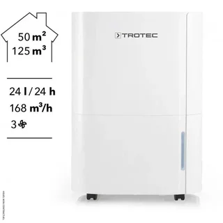 Déshumidificateur mobile Trotec TTK 66 E 24L/jour - 50m² - Blanc