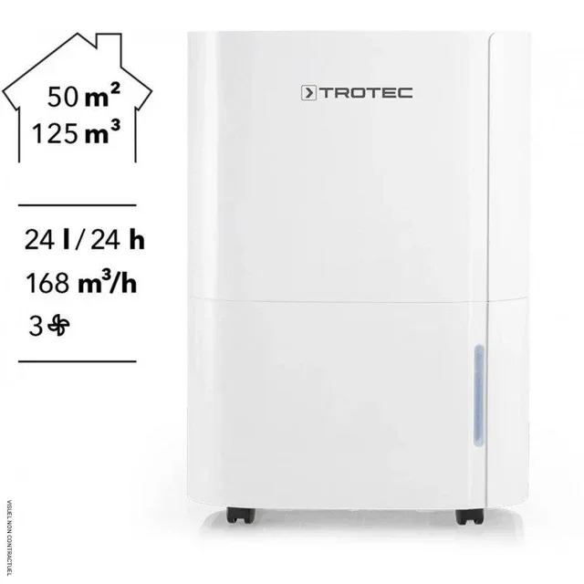 Déshumidificateur mobile Trotec TTK 66 E 24L/jour - 50m² - Blanc
