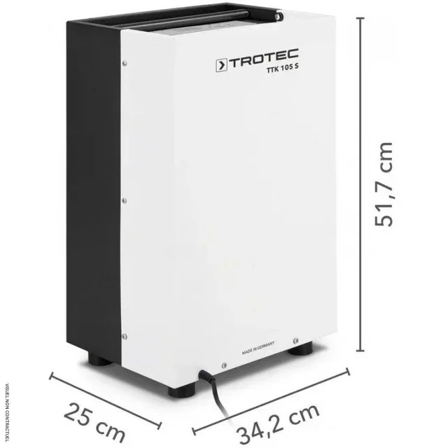 Déshumidificateur Trotec TTK 105 S 105L/j aluminium professionnel