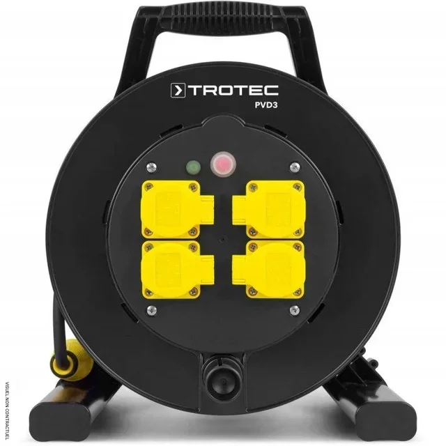 Enrouleur électrique 40m Trotec PVD3 4 prises IP54 chantier