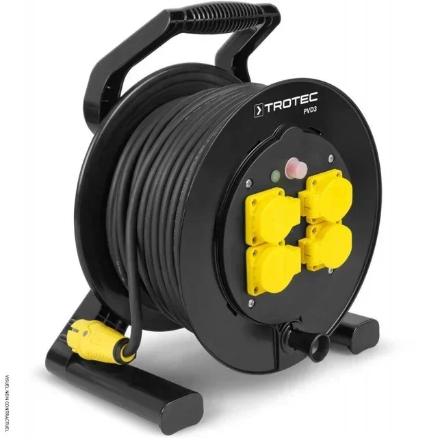 Enrouleur électrique 40m Trotec PVD3 4 prises IP54 chantier