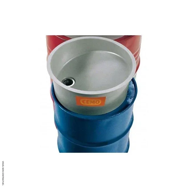 Entonnoir polyester 60L avec filtre acier CEMO pour fût