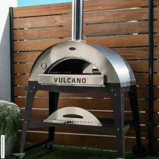 Four à pizza Vésuve VULCANO 80x50cm sur roulettes - cuisson au feu de bois