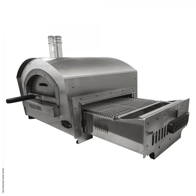 Four pizza barbecue 2 en 1 TAAL Vulcano Inox extérieur bois