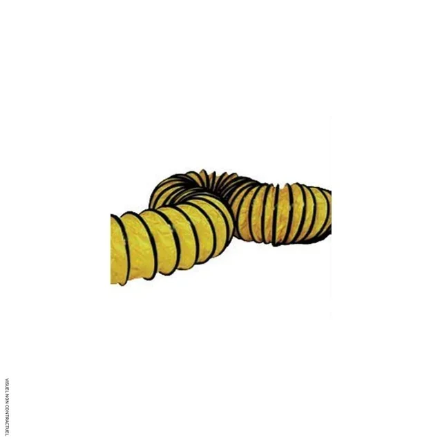 Gaine PVC flexible noir/jaune SOVELOR 210mm 7,6m ventilation