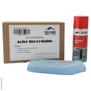 Kit entretien four inox VULCANO - accessoires nettoyage acier inoxydable