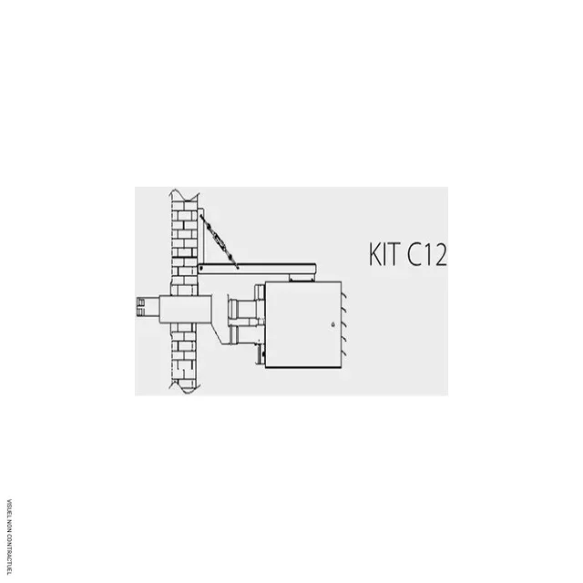 Kit ventouse murale C12 SOVELOR-DANTHERM AGSX 80/80C