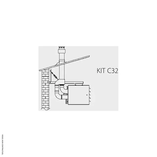 C32 Concentric Flue Kit Sovelor AGSX/C Roof Installation