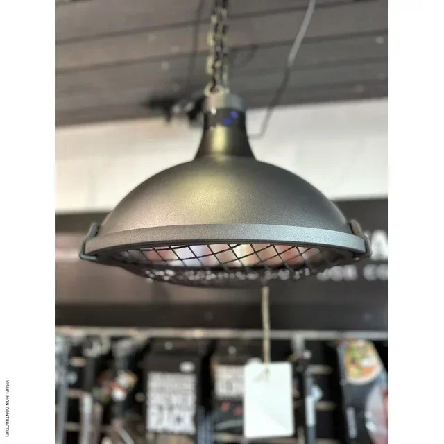 Retro Hängende Heizstrahler Lampe Schwarz 2100W VELTRON - Innen Außen Terrassenheizung