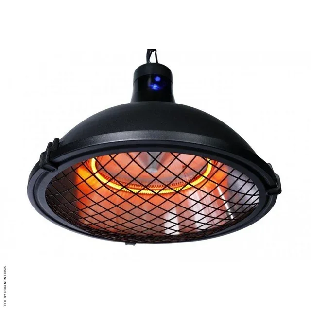 Lampe chauffante suspension RETRO noire 2100W VELTRON - terrasse intérieur extérieur