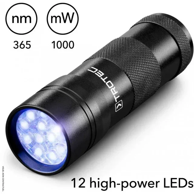Lanterna UV Trotec 6F 12 LED 365nm 1000mW portátil luz negra