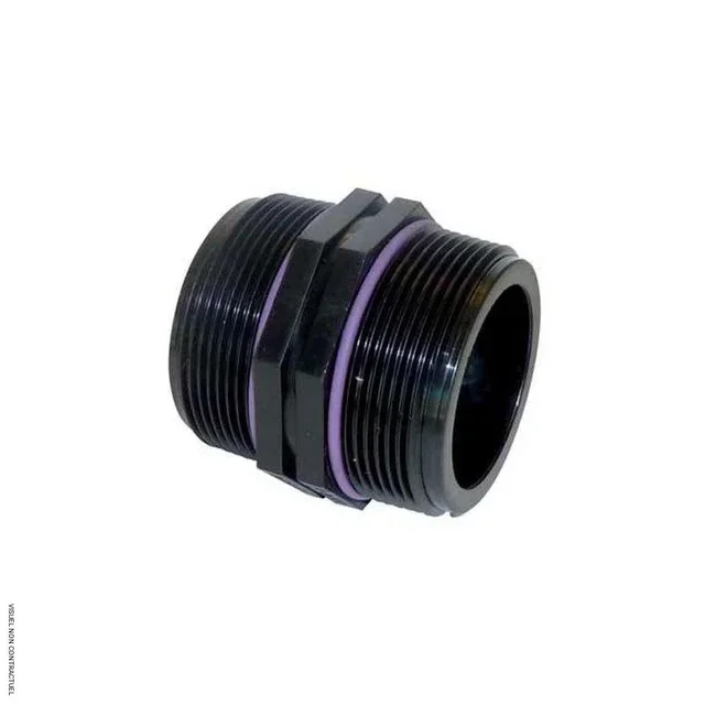 Mamelon double PP 2 pouces CEMO - Raccord fileté polypropylène