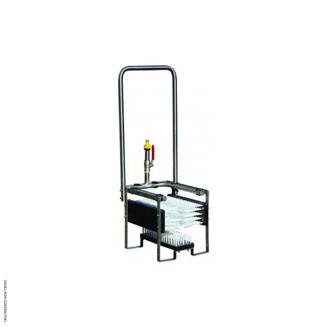 Nettoyeur bottes acier inox CEMO 3 brosses 33x33x82cm