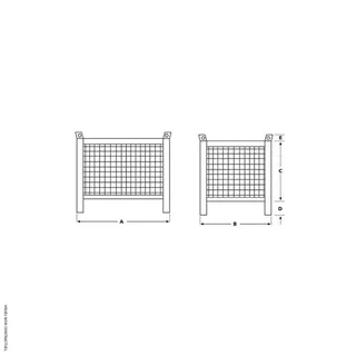 Panier stockage 1000kg CMR-10 base IMER robuste empilable