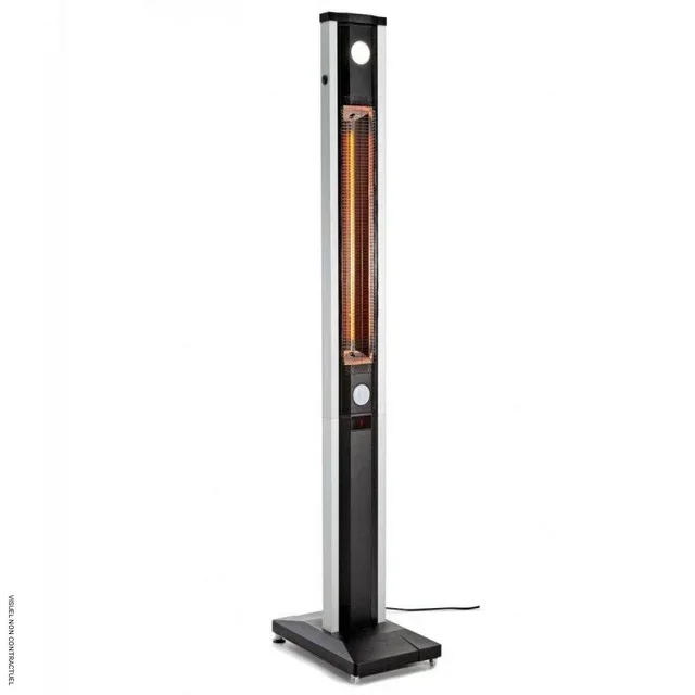 Parasol chauffant électrique 2,3kW LED CRANE-900R VELTRON – Chauffage terrasse infrarouge carbone avec éclairage LED réglable et télécommande