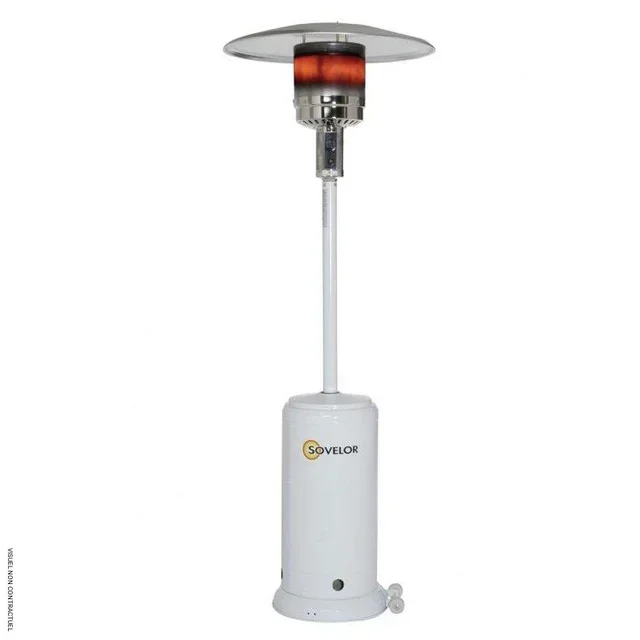 Parasol chauffant gaz BRASILIA MB Blanc SOVELOR - Terrasse 20m²