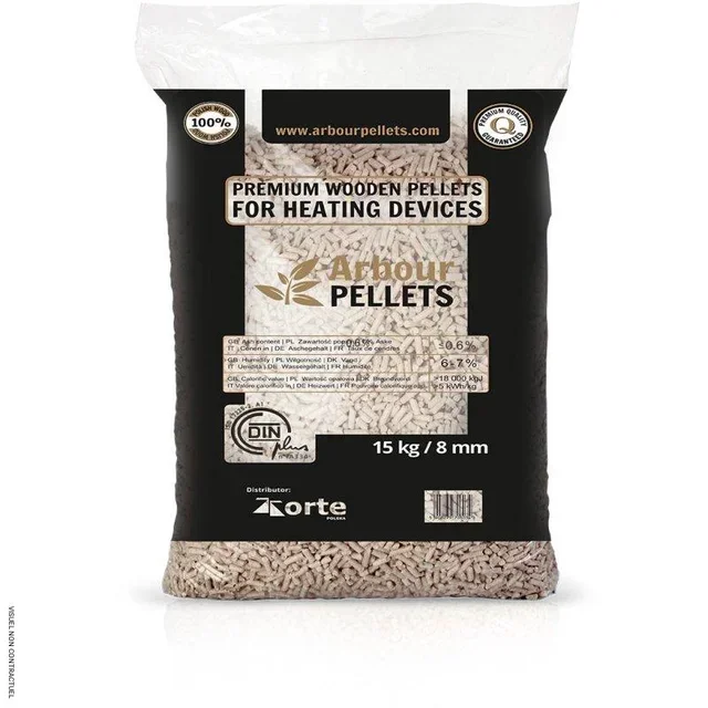 Palette 66 sacs pellets bois A1 Orte 15kg - Granulés premium certifiés