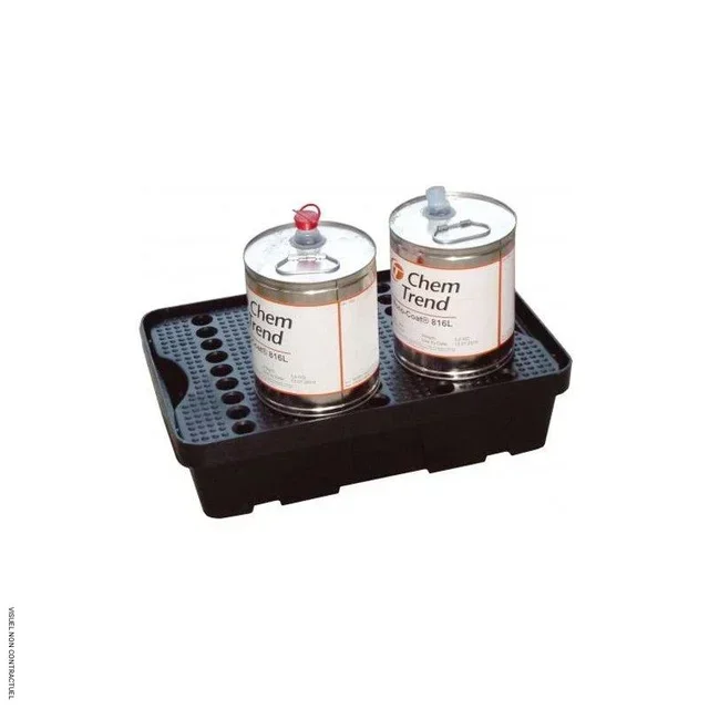Plateau rétention 20L PE caillebotis amovible CEMO