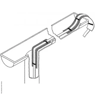 Stainless Steel Gutter Heating Cable Edge Protector HEATCOM 25x300mm