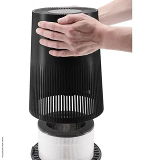 Purificateur d'air HEPA Trotec AirgoClean 11 E - 38 m³, design cylindrique noir mat, filtration 3-en-1 99,97%