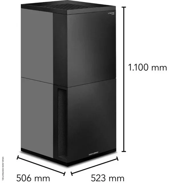 Purificateur d'air TAC M TOWER H14 gris basalte noir Trotec mobile silencieux filtration virus bactéries