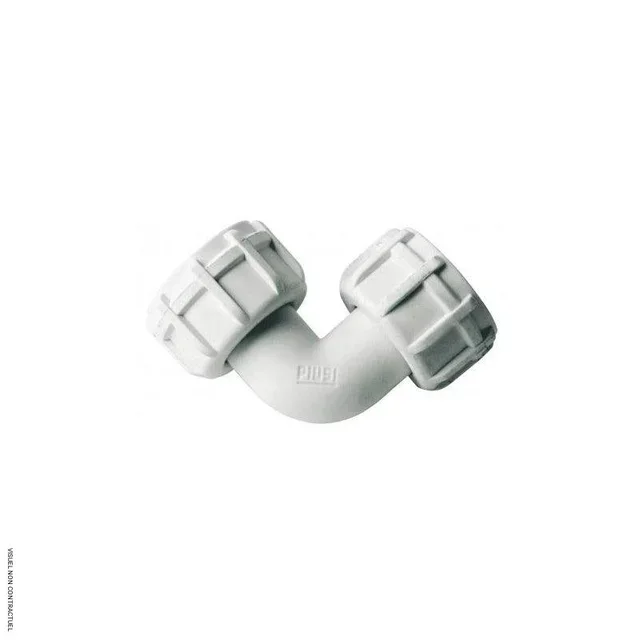 Raccord coudé 90° double écrou tournant CEMO - Connexion flexible