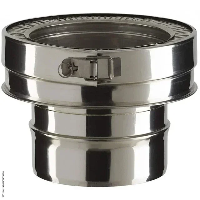 Raccord inox simple/double paroi Ø200mm SOVELOR - Connexion ventilation chauffage
