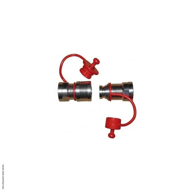 Raccord rapide gasoil laiton chromé F 1" CEMO avec bouchons