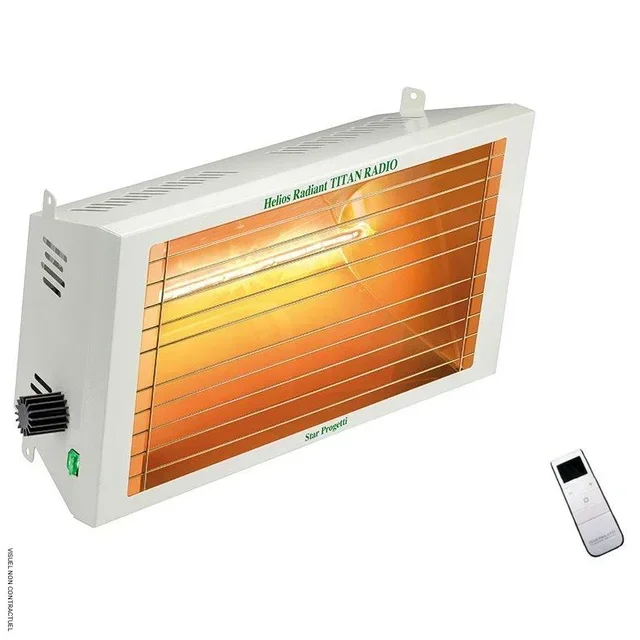 Radiant électrique 2000W TITAN RADIO télécommande Star Progetti blanc mural plafond