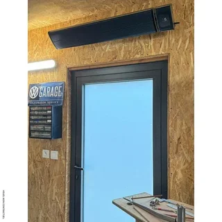 Schwarze wandmontierte Infrarotheizung ohne Licht OLO-R1.8 1800W TEDDINGTON WLAN-fähig