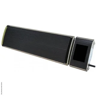 Schwarze wandmontierte Infrarotheizung ohne Licht OLO-R1.8 1800W TEDDINGTON WLAN-fähig