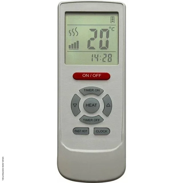 Schwarze wandmontierte Infrarotheizung ohne Licht OLO-R1.8 1800W TEDDINGTON WLAN-fähig