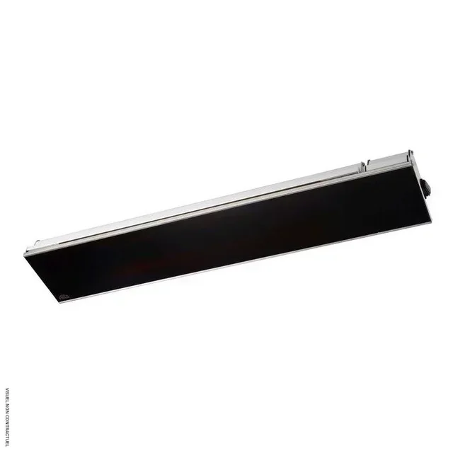 FRICO Relax Glass 2200W Black Ceramic Infrared Heater Outdoor Patio Terrace Heating