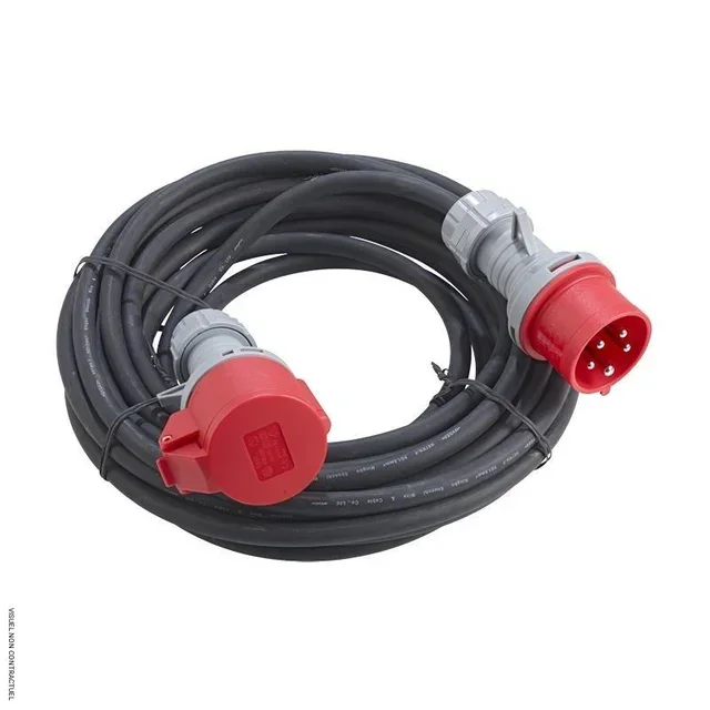 Rallonge électrique 10m H07RN-F 5G6mm² 400V/32A HEATCOM professionnelle